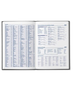 Agenda oficina liderpapel 2027 encuadernada corfu dia pagina a5 bilingue 60g papel fsc new color