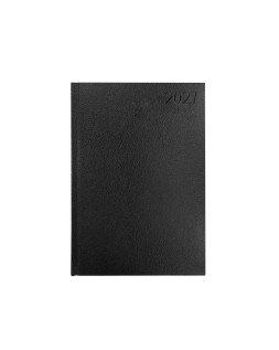 Agenda oficina liderpapel 2027 encuadernada corfu semana vista a5 bilingue 60g papel fsc black