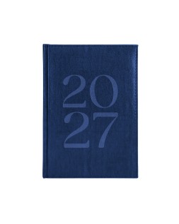Agenda oficina liderpapel 2027 encuadernada creta dia pagina 170x240 mm bilingue 70g papel fsc blue