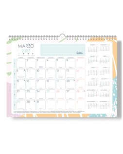 Planning mensual liderpapel teens 2027 440x320 mm con pegatinas lomo engomado papel 128 g