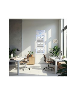 Calendario pared liderpapel 3 meses vista 2027 plegable 200x300 mm papel 105 g