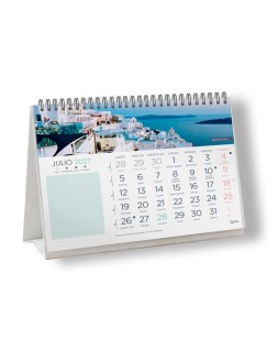 Calendario espiral triangular liderpapel de sobremesa imagenes ciudades 2027 210x150 mm papel 128 g con