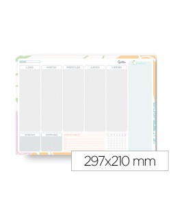 Planning semanal liderpapel teens 2027 297x210 mm con pegatinas papel 104 g