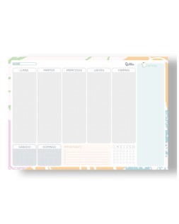 Planning semanal liderpapel teens 2027 297x210 mm con pegatinas papel 104 g