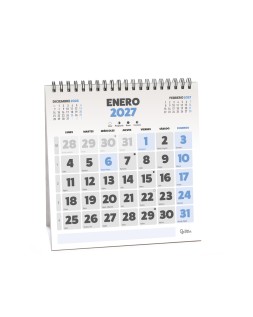 Calendario espiral triangular liderpapel de sobremesa serie clasico 2027 140x150 mm papel 128 g