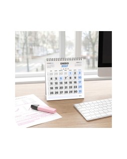 Calendario espiral triangular liderpapel de sobremesa serie clasico 2027 140x150 mm papel 128 g