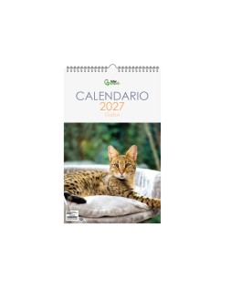 Calendario espiral pared liderpapel imagenes gatos 2027 para escribir 250x400 mm papel 157 g