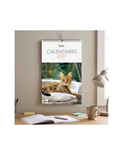 Calendario espiral pared liderpapel imagenes gatos 2027 para escribir 250x400 mm papel 157 g