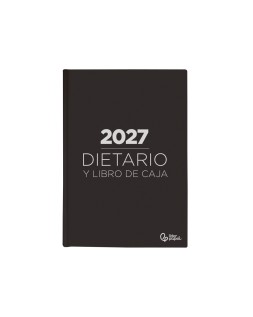Dietario liderpapel 2027 dos tercios 150x305 mm dia pagina bilingue color negro papel 70 g fsc
