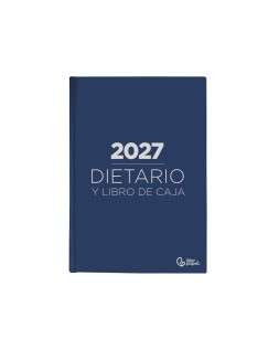 Dietario liderpapel 2027 octavo 120x165 mm dia pagina bilingue color azul papel 70 g fsc