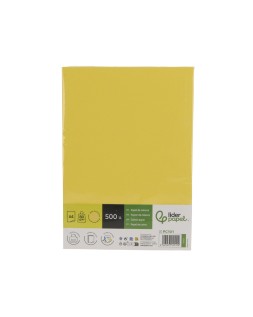 Papel color liderpapel din a4 80 gr amarillo intenso paquete de 500 hojas