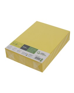 Papel color liderpapel din a4 80 gr amarillo intenso paquete de 500 hojas