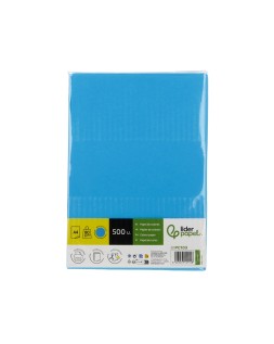 Papel color liderpapel din a4 80 gr azul intenso paquete de 500 hojas