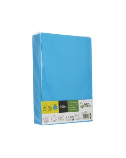 Papel color liderpapel din a4 80 gr azul intenso paquete de 500 hojas