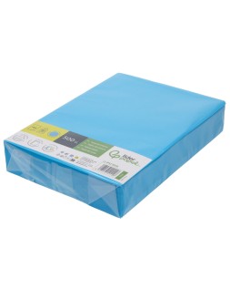 Papel color liderpapel din a4 80 gr azul intenso paquete de 500 hojas