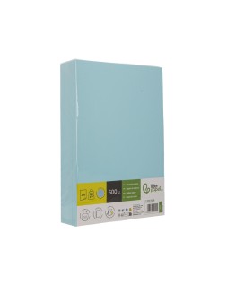 Papel color liderpapel din a4 80 gr celeste paquete de 500 hojas