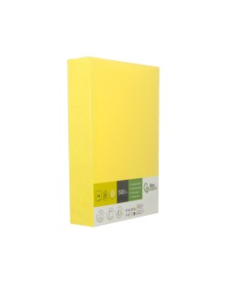 Papel color liderpapel din a4 80 gr amarillo paquete de 500 hojas