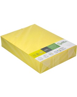 Papel color liderpapel din a4 80 gr amarillo paquete de 500 hojas