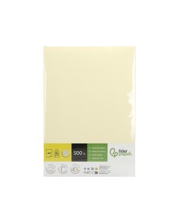 Papel color liderpapel din a4 80 gr crema paquete de 500 hojas