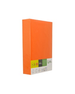 Papel color liderpapel din a4 80 gr naranja intenso paquete de 500 hojas