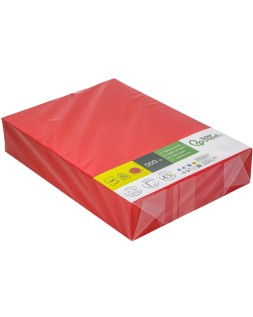 Papel color liderpapel din a4 80 gr rojo intenso paquete de 500 hojas