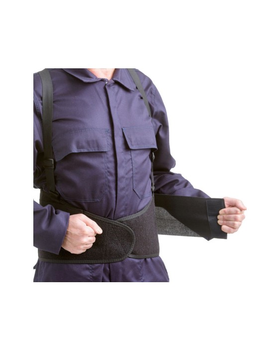 Faja lumbar safetop elastica con velcro y tirantes l