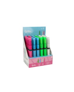 Portaminas liderpapel coleccion 2 con fuelle y goma con acabado soft touch 0,5 mm 4 colores surtidos