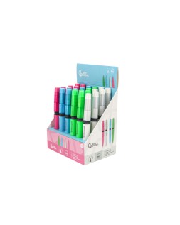 Portaminas liderpapel coleccion 2 con fuelle y goma con acabado soft touch 0,5 mm 4 colores surtidos