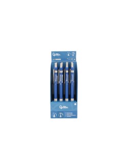 Portaminas liderpapel coleccion 4 con clip y sacapuntas 2 mm azul