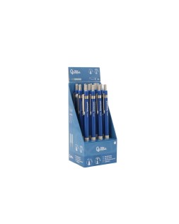 Portaminas liderpapel coleccion 4 con clip y sacapuntas 2 mm azul