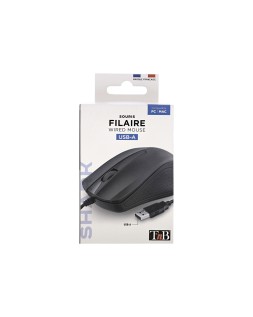 Raton tnb shark optico 1000 dpi mac/pc/linux con cable usb-a color negro