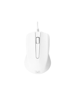 Raton tnb shark optico 1000 dpi mac/pc/linux con cable usb-a color blanco