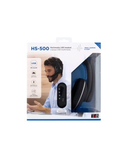 Auriculares tnb hs-500 multimedia con microfono usb color negro