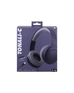 Auriculares tnb tonality supraaurales con cable usb-c color negro