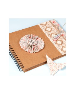 Album de fotos espiral clairefontaine tapa dura kraft 210x160 mm 40 hojas 200 g