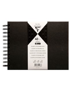Album de fotos espiral clairefontaine tapa dura negra 210x160 mm 40 hojas 185 g