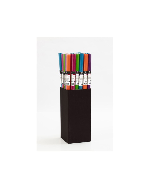 Papel de regalo clairefontaine polipropileno transparente rollo ancho 70 cm longitud 2 mt colores