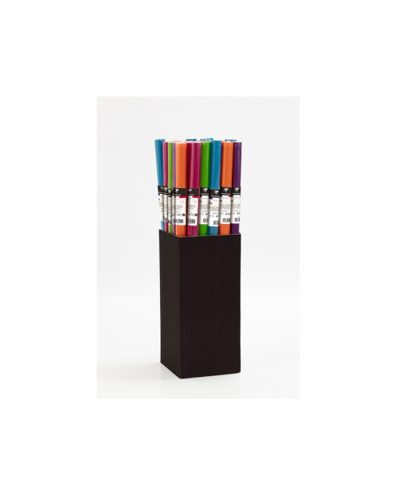 Papel de regalo clairefontaine polipropileno transparente rollo ancho 70 cm longitud 2 mt colores