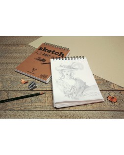 Bloc de dibujo espiral croquis clairefontaine din a5 microperforado 148x210 mm 100 hojas blancas 90 g