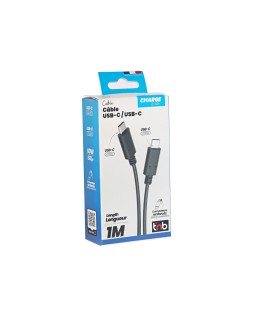 Cable tnb usb-c a usb-c longitud 1 m color negro