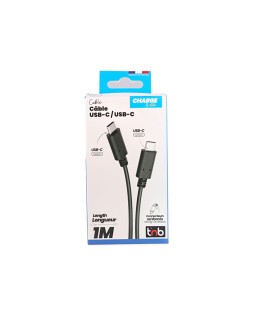 Cable tnb usb-c a usb-c longitud 1 m color negro