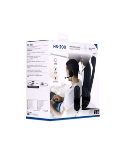 Auriculares tnb hs-200 multimedia con microfono usb color negro