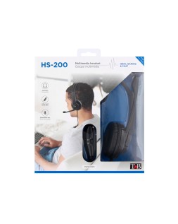 Auriculares tnb hs-200 multimedia con microfono usb color negro