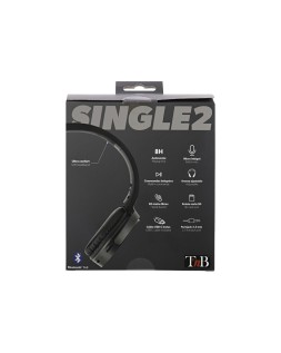 Auriculares tnb single2 diadema inalambrico bluetooth 5.0 color negro