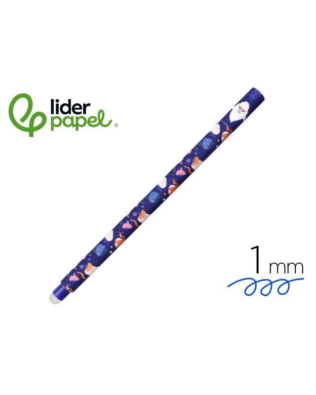 Boligrafo fantasia imaginovo animales tinta azul termosensible borrable punta 1mm tiburon