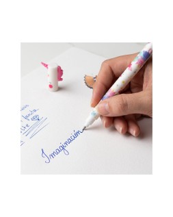 Boligrafo fantasia imaginovo animales tinta azul termosensible borrable punta 1mm unicornio