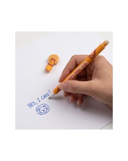 Boligrafo fantasia imaginovo animales tinta azul termosensible borrable punta 1mm leon