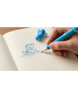 Boligrafo fantasia imaginovo animales tinta azul termosensible borrable punta 1mm elefante