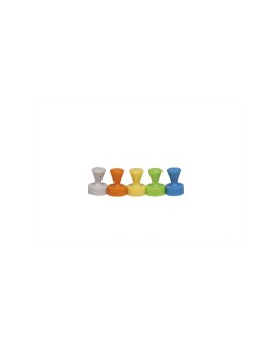 Iman maul conico de neodimio 12,5 cm diametro peso maximo 1,5 kg pack de 10 unidades colores surtidos