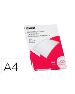 Bolsa de plastificar ibico din a4 125 mc caja de 100 unidades